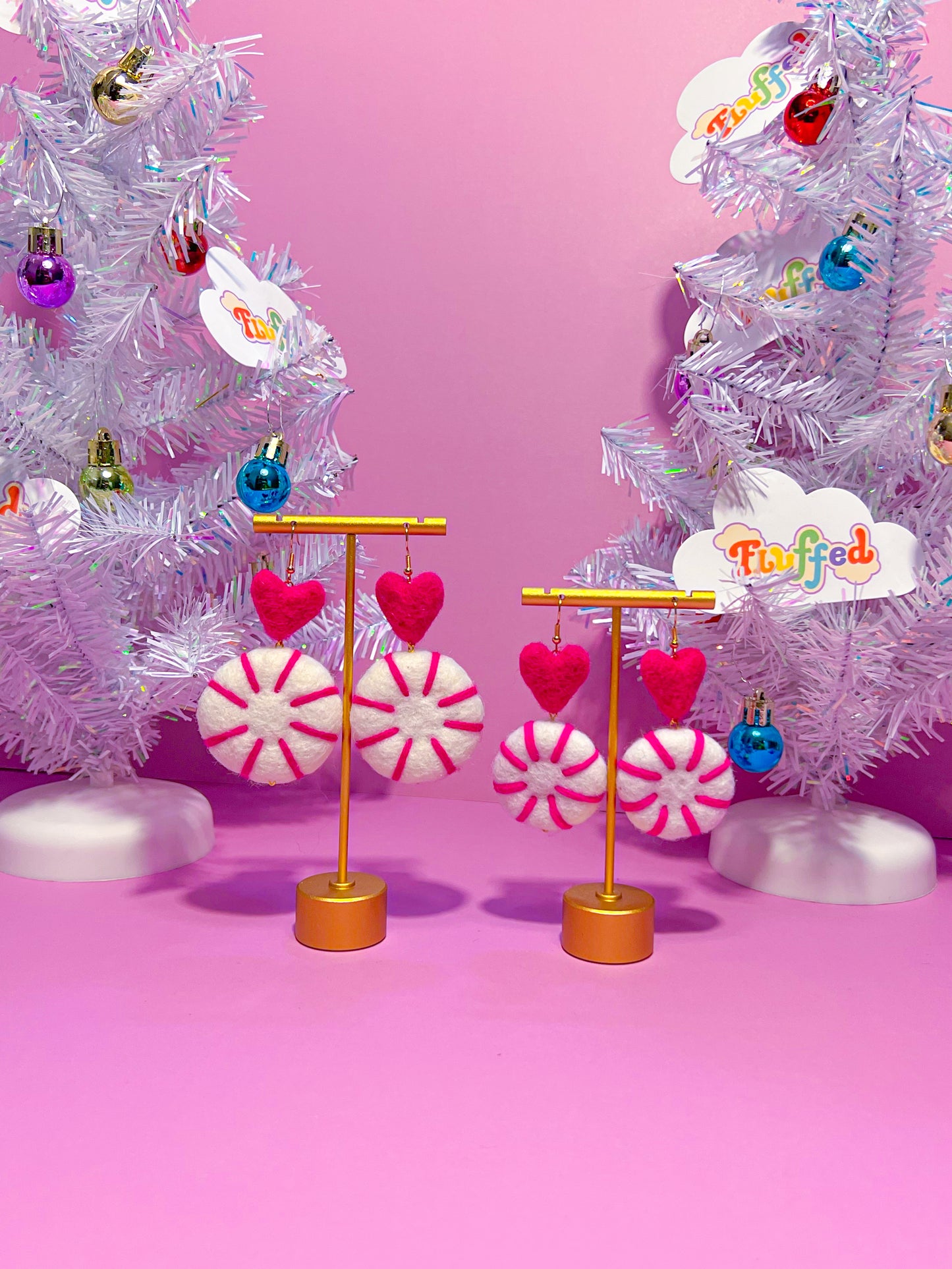 Hot pink peppermints